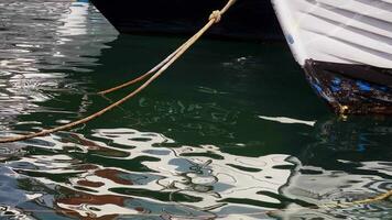 Boat Reflection on Calm Sea Water video