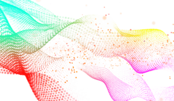 3d abstrato digital tecnologia multicolorido luz partículas png