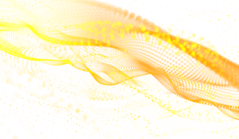 3D abstract digital technology yellow-orang light particles png