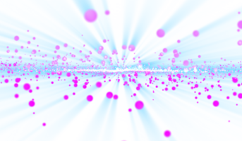 3D abstract digital technology pink light particles wave png