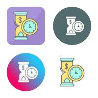 el tiempo es dinero vector icono