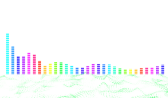 Klang Welle abstrakt Licht Partikel Klang Spektrum tanzen png