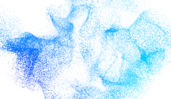 3D abstract digital technology blue light particles png