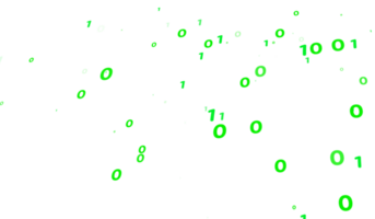 3d astratto digitale tecnologia verde numero leggero particelle png