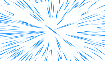 Zoom anime bleu la vitesse ligne sur pour bande dessinée png