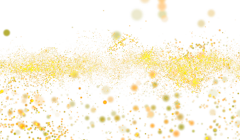 3D abstract digital technology yellow-orang light particles png