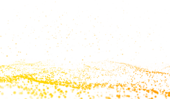 3d abstrato digital tecnologia amarelo-laranja luz partículas png