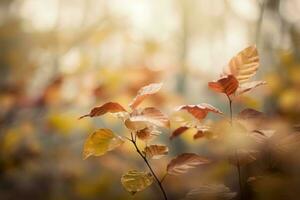 otoño hojas parque. generar ai foto