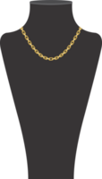 guld kedja halsband på svart visa png