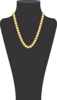 oro talón collar en negro monitor png