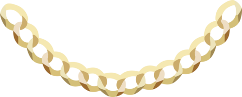 Gold chain necklace PNG