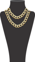 Gold chain necklace vintage PNG