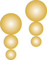 Gold earring bead PNG