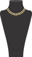 Gold chain necklace vintage PNG