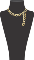 Gold chain necklace vintage PNG