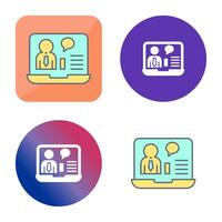 Online Job Interview Vector Icon