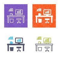 Office Desk Vector Icon