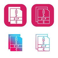 Zip File Vector Icon