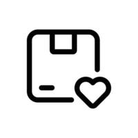 favorito entrega icono en de moda contorno estilo aislado en blanco antecedentes. favorito entrega silueta símbolo para tu sitio web diseño, logo, aplicación, ui vector ilustración, eps10.