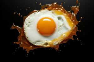 Savory Fried egg. Generate Ai photo