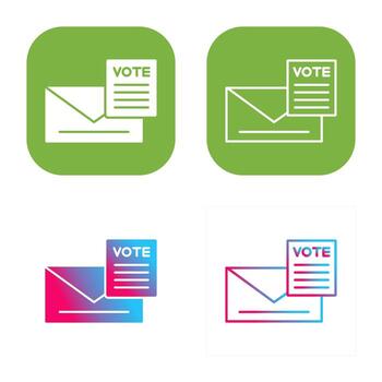 icono de vector de carta