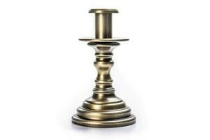 Metal vintage candlestick. Generate Ai photo