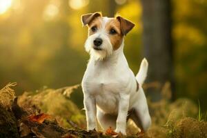 Intelligent Dog russel terrier. Generate Ai photo