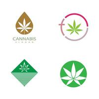 Cannabis logo vector and symbol