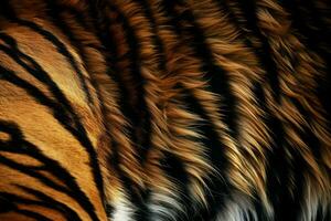 Fur wild tiger cat. Generate Ai photo