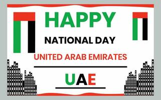 United Arab Emirates National Day Background Design. Banner, Poster, Greeting Card. Vector Illustration.