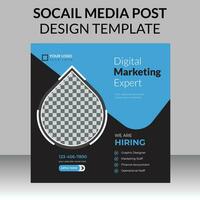 Digital Marketing Agency For Social Media post Template vector