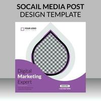 Digital Marketing Agency For Social Media post Template vector