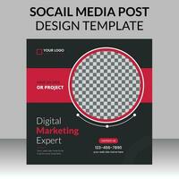 Digital Marketing Agency For Social Media post Template vector