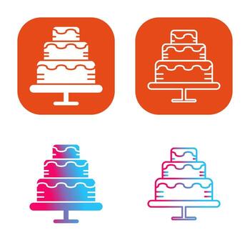 icono de vector de pastel