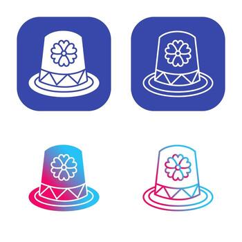 icono de vector de sombrero