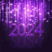 happy new year background with glowing lights design vector