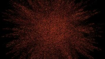 Explosion of gold particles. Motion background. A piece of golden glitter. video