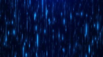 Neon rain of particles, falling line background, movement of a stream of glowing bright particles. background animation. Glowing particles fall to the ground. video