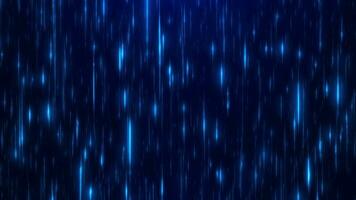 Neon rain of particles, falling line background, movement of a stream of glowing bright particles. background animation. Glowing particles fall to the ground. video