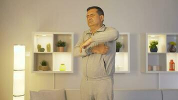 Man with itchy armpits. Fungus Problem. video