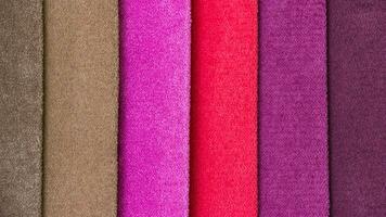 Colorful background, A stack of colorful fabric. photo