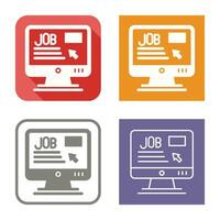 Online Job Vector Icon