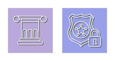 Security Police and Roman Law Icon vector