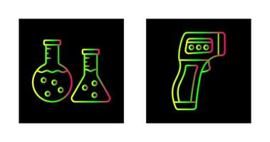 Flask and indicator Icon vector