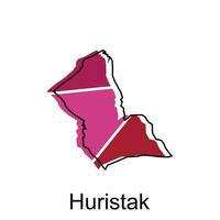 Map City of Huristak High detailed illustration design, North Sumatra map, World map country vector illustration template