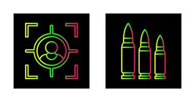 Target and Bullets Icon vector