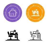 Office Desk Vector Icon