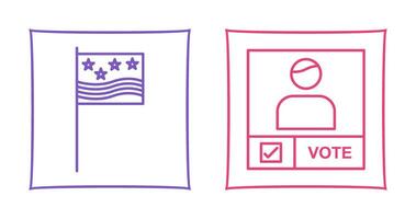 Flags and Candidate Banner Icon vector