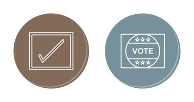 Checkbox and Vote Sticker Icon vector