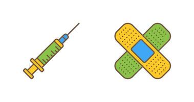 Syringe and Bandages Icon vector